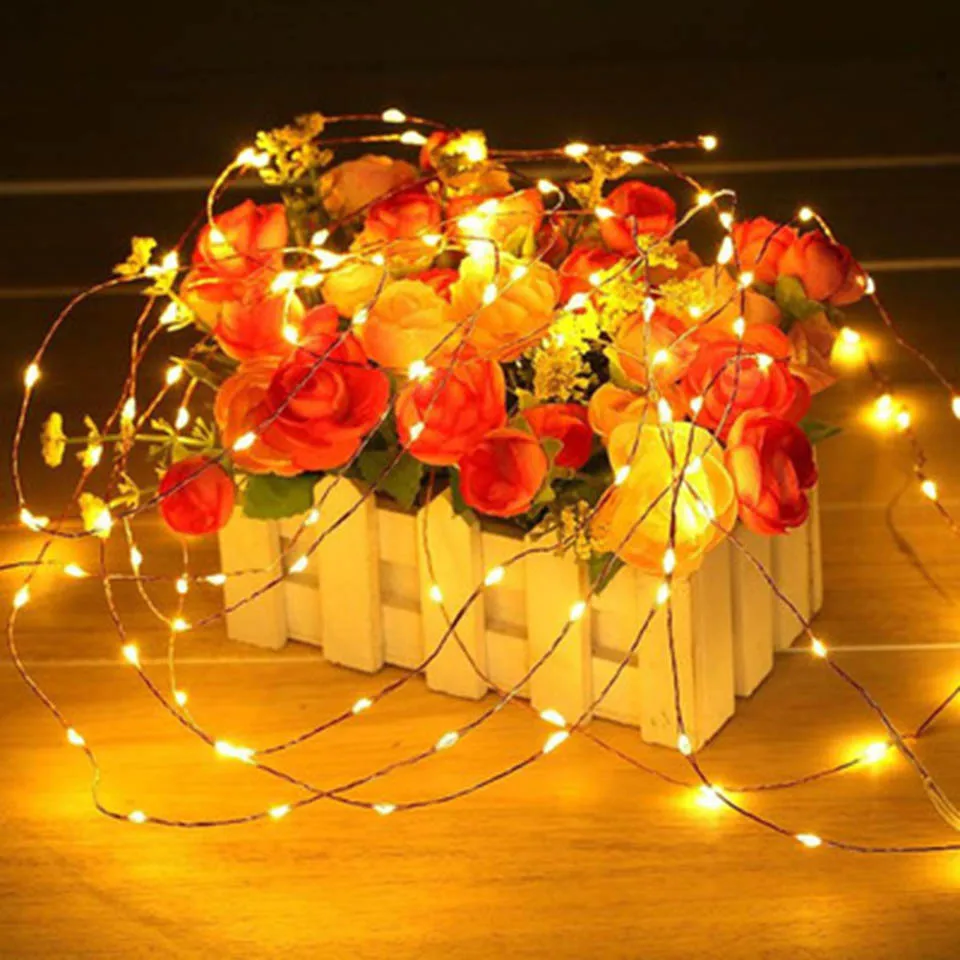 Tronzo Свадебные светодио дный украшения светодиодные гирлянды 2 м 20 огни вечерние вечеринка пользу медный провод свет для свадебного стола центральные принадлежности