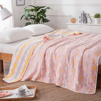 

super soft summer six layers gauze pure cotton 100% teenager adults throw blanket bed size 150*200cm