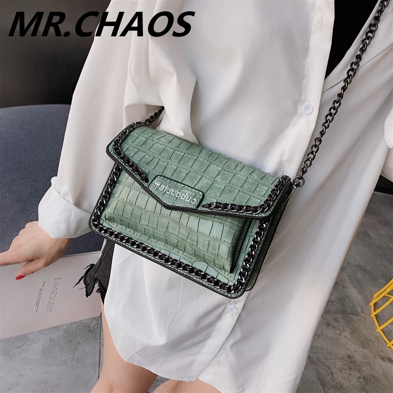 

Women Small PU Leather Handbags Famous Designer Ladies Chain Shoulder Bag High Quality New Female Crocodile Messenger Bags
