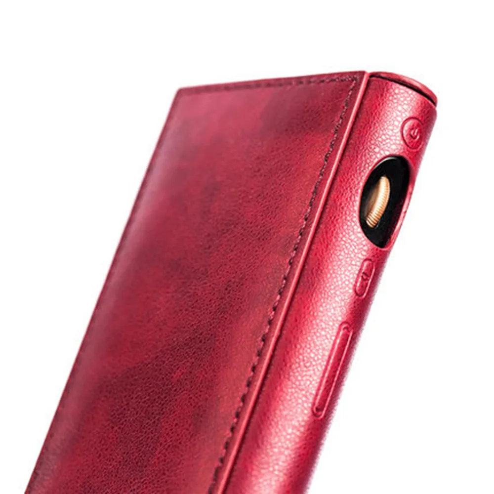 

for HIFI SK-M9 PU Leather Case Anti-skid Wear-resistant Protective Case Cover for HIFI Music Player SK-M9 Red Sleeve Pouch Shell