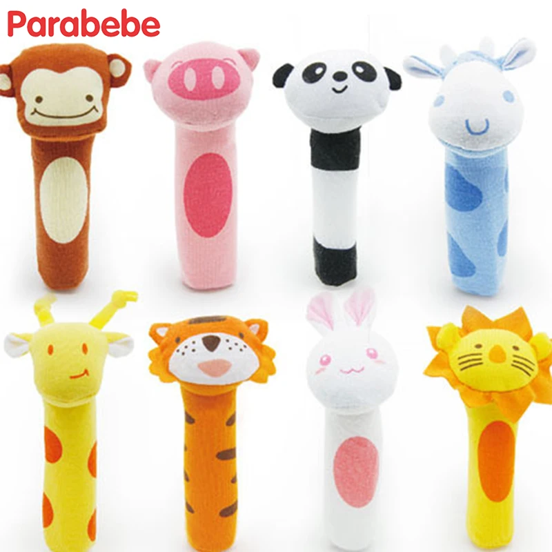 

Panda Kid Baby Funny Toys Cartoon Animal Hand Bells Plush Baby Toy Dolls Toys for Children Newbrons Animal Cartoon Infant Rattle