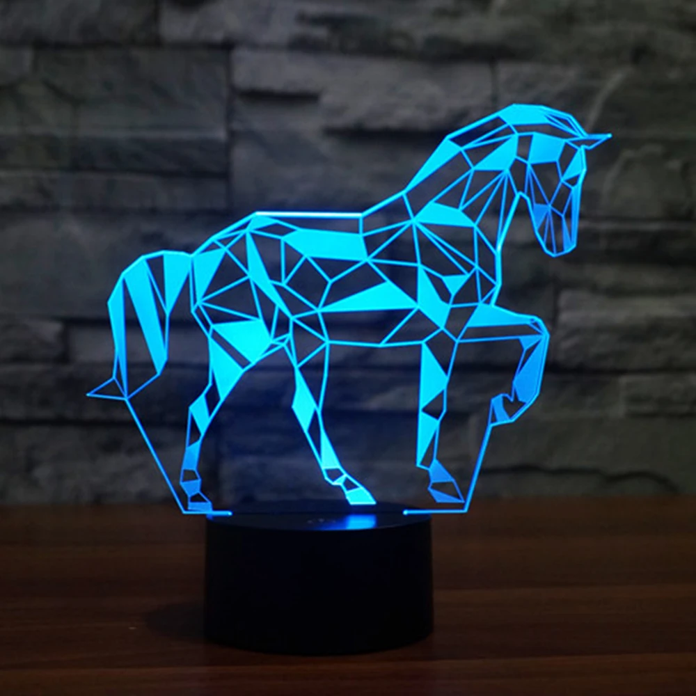 

Animal Kawaii Unicorn 3D LED Lamp Night Light remote control Multicolor RGB Bulb Christmas Decorative Gift Cartoon Toys