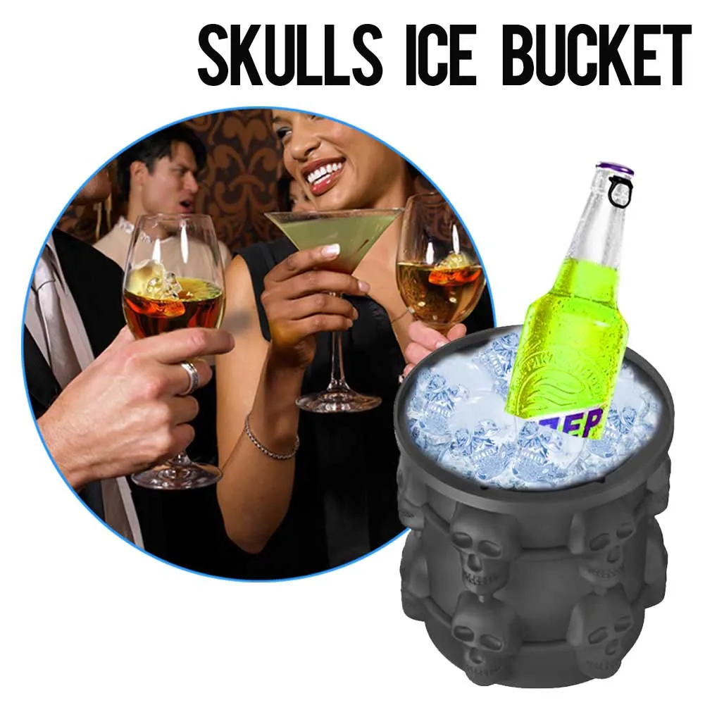 

Silicone Ice Bucket Beer Chiller Ice Maker for Party Space Saving Easy Release 2018ing