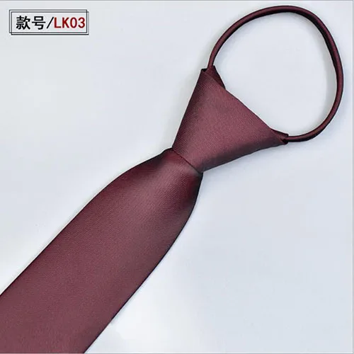 Иглы 6 см новые мужские модные матовые однотонные цветные галстуки на молнии Corbatas Gravata жаккард тонкий галстук деловой галстук для ленивых мужчин - Цвет: LK03