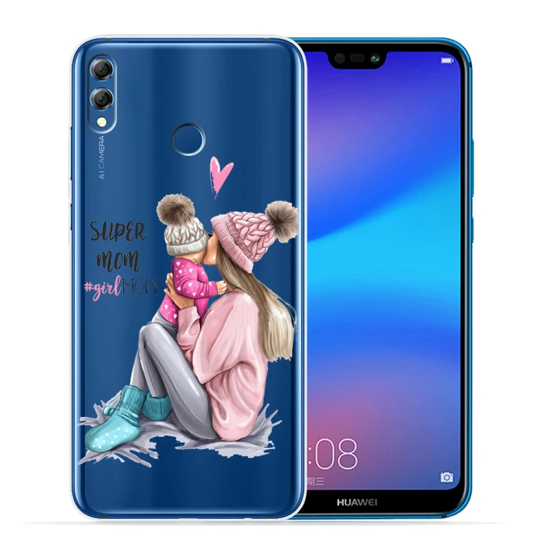 Модный чехол для телефона Super Dad Girl mom Baby для huawei P30 Lite P30 Pro P20 Lite P8Lite P9Lite P Smart мягкий прозрачный Etui - Цвет: 03