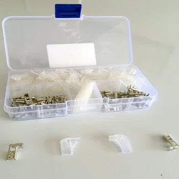 

50X 4.8mm Female Right Angle Spade Brass Terminal Connector+ Insulate Case terminal kit