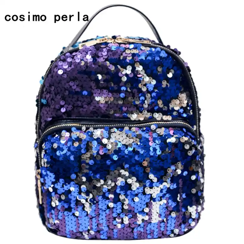 Bling Sequins Mermaid Backpacks For Little S Cute Gift Mini Travel Bag Small Women School Knapsack Magic Reversible