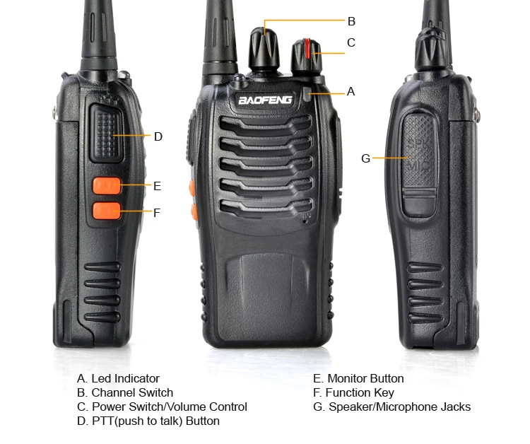 Cheap BaoFeng BF 888s UHF Long range 5W 888S UHF Walkie Talkie CTCSS DCS Portable Handheld 2