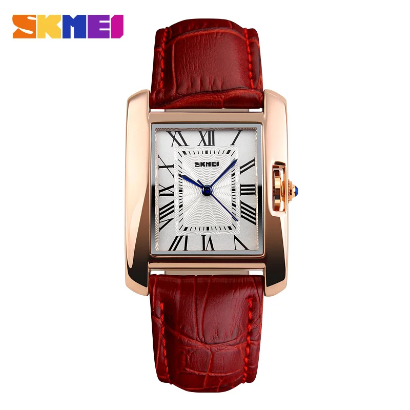 Prix pour Skmei marque femmes mode Casual Quartz montre élégante rétro dame montres femmes rouge bracelet en cuir Relogio Feminino montres Prix pour Skmei marque femmes mode Casual Quartz montre élégante rétro dame montres femmes rouge bracelet en cuir Relogio Feminino montres