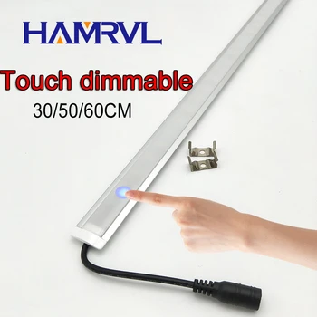 

1pcs 50cm Kitchen led under light DC12V 36 SMD 5050 LED Hard Rigid Strip Bar Light with touch switch dimmable control