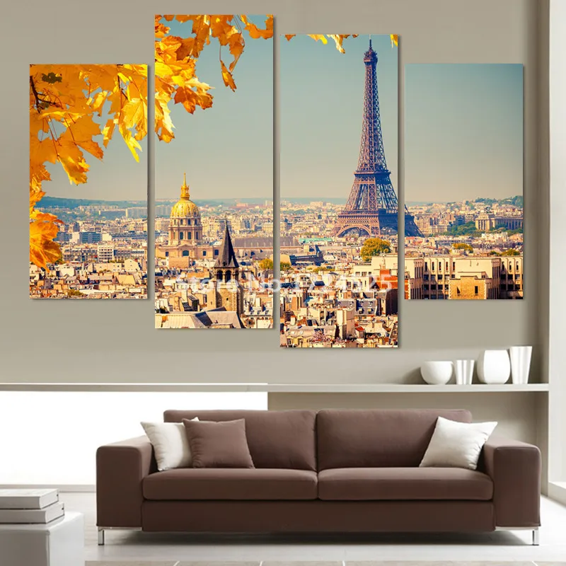 EIFFEL TOWER AUTUMN PHOTOS ON FRAMED CANVAS WALL ART PRINTS PARIS PICTURES DECO