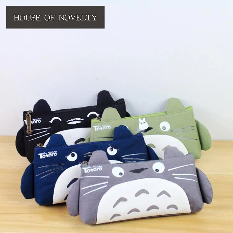

Creative Totoro Mood Canvas Pencil Bag Stationery Storage Organizer Bag School Office Supply Escolar Papelaria
