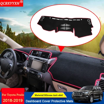 

QCBXYYXH Car-styling Dashboard Avoid Light Pad Polyester Instrument Platform Cover Protective Mat Fit For Toyota Prado 2010-2018