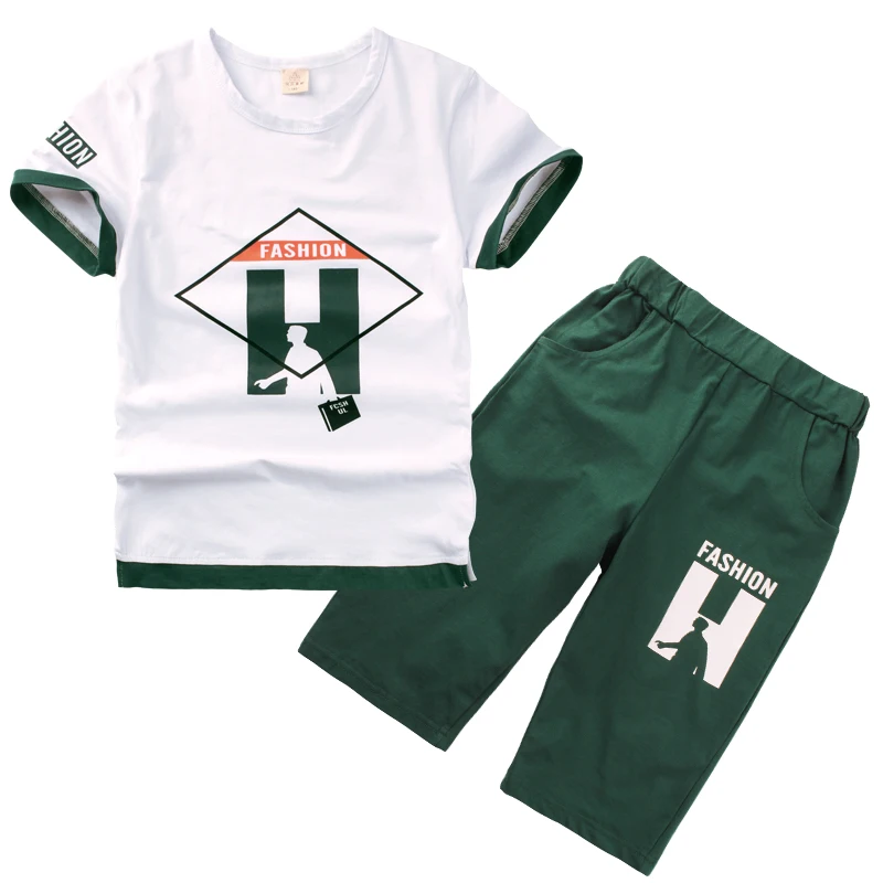 

Sport Suits Teenage Summer Boys Clothing Sets Short Sleeve T Shirt & Pants Casual 3 4 5 6 7 8 9 10 Years Child Boy Clothes