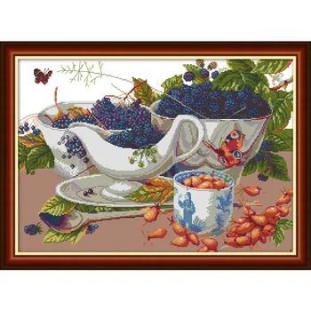 

Wild fruit11CT 14CT DIY Counted Cross Stitch Sets For Needlework Embroidery DMC Cross Stitch Kits Embroidery Needlework Set