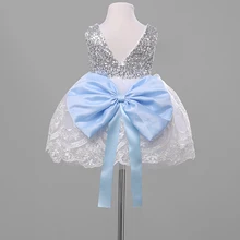 Pudcoco/Коллекция года, летнее Кружевное платье-пачка принцессы с цветочным рисунком и бантом для маленьких девочек возрастом от 1 года до 10 лет праздничные платья на Рождество, свадьбу, вечеринку