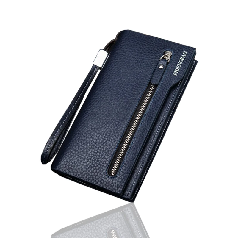  New fashion multifunctional Casual Leather Men Wallets Coin Purse Brand Business Men's Long Zipper Wallet 