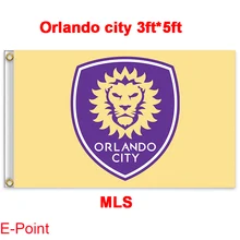 1 piece 144cm*96cm size MLS Orlando city Flying flag