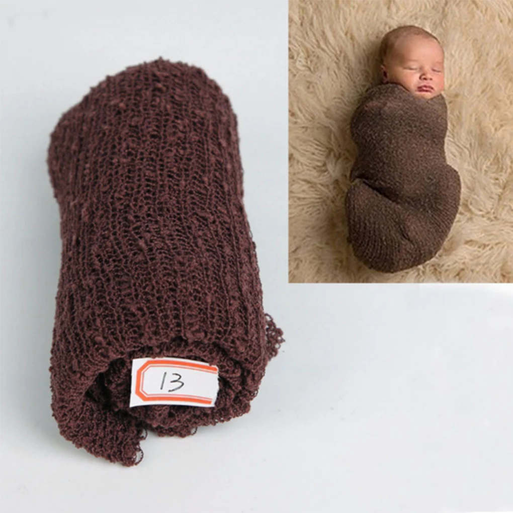 

1pc Soft Baby Photography Props Blanket Wraps Stretch Knit Wrap Newborn Photo Wraps Cloth Accessories