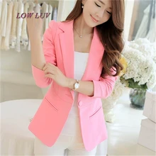 Hot Selling Fashion Elegant Business Formal Office Suits Wear Women Long Sleeve Pink/Black/White Blazer Suit Jacket XXL