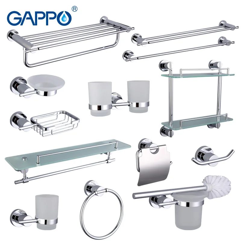 Günstige Gappo Bad Zubehör Handtuch Bar Papier Halter Doppel Zahnbürste Halter Bad handtuch zurück Handtuch ring Badezimmer Sets