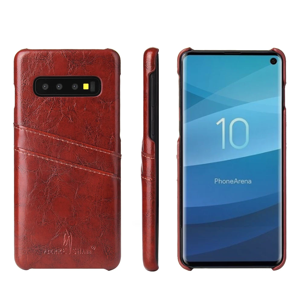 

Luxury Retro Oil Wax Pu Leather Back Card Slots Case For Samsung Galaxy S10 S8 S9 Plus Note 5 8 9 Cover Ultra Thin
