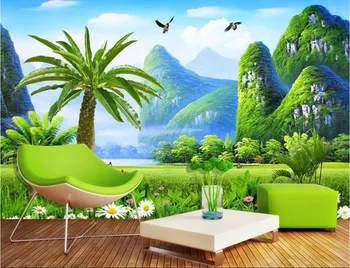 

Custom photo 3d room wallpaper Non-woven mural Fairy mountain scenery painting 3d wall murals wallpaper for walls 3 d