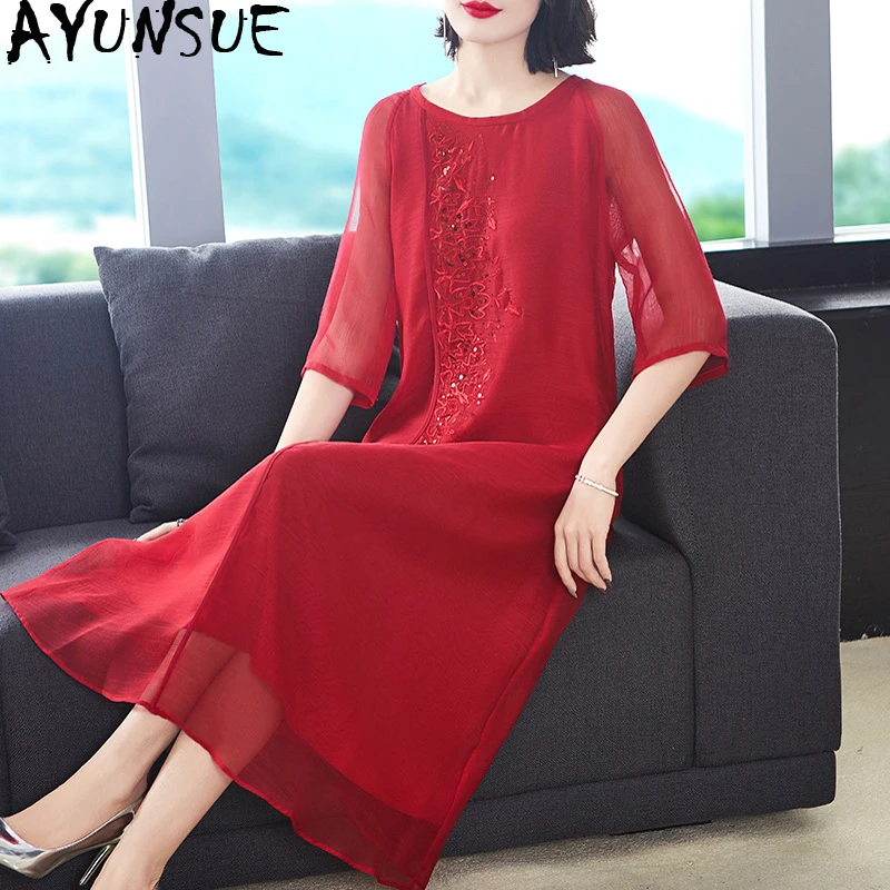 casual silk maxi dress