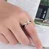 Hot Sale Classic Luxury Jewelry Black Side 4 Zircon Elegant Love Ring Titanium Steel Rose Gold Color Brand Ring For Women ► Photo 2/6