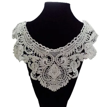 

Flower Neckline Lace Collar Charming Sewing Applique (White)