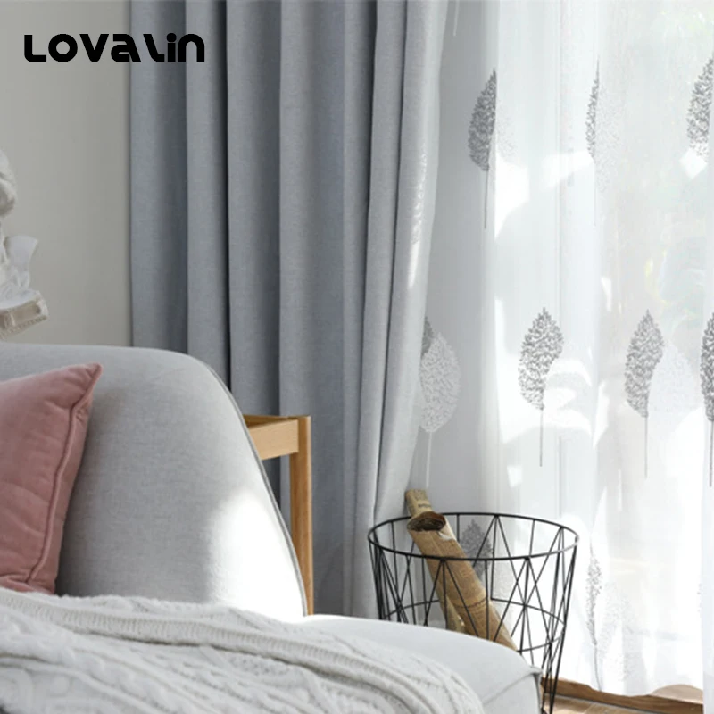 Lovalin плотные занавески однотонные затенение Cortinas Para Sala гардины для гостиных
