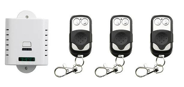 

New AC85V 110V 120V 220V 250V 1CH 1Channe Radio Remote Control Switch Receiver 3* Metal Push Button Transmitter Learning Code