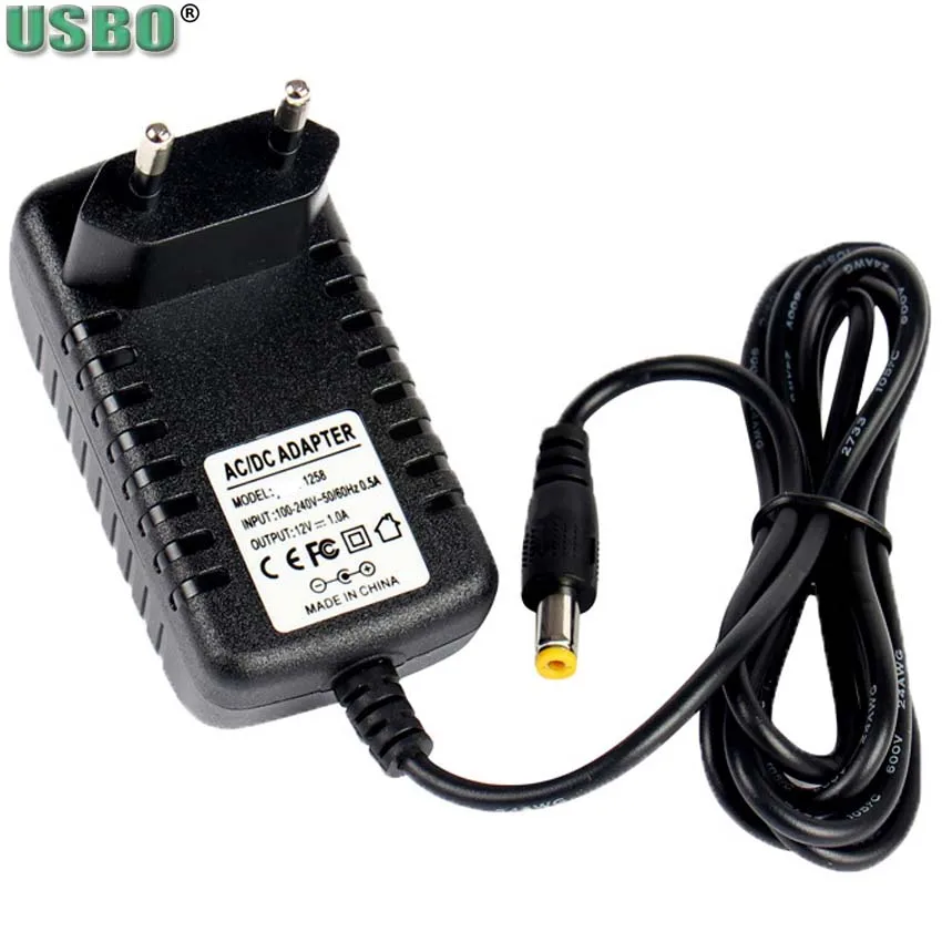 Черный 5 5*2 мм 1 3V1A5V1A 6V1A12V1A 9V1A 5V2A 12V15v18v2a ЕС выключатель питания переменного тока