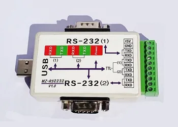 

NWE 1PC Industrial usb to 2 way 232 usb to 2 way COM port usb to 2 way serial usb to 2 way TTL