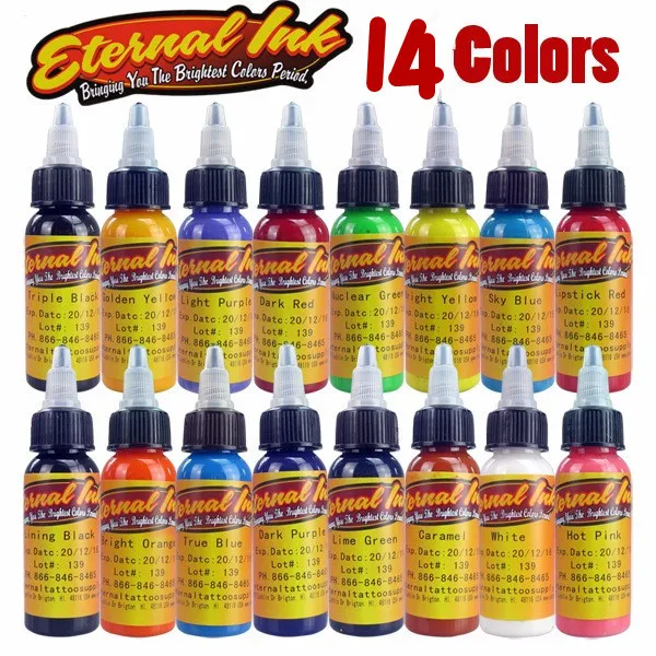 

30ml/ bottle tattoo ink set Microblading permanent makeup art pigment 14 PCS cosmetic tattoo paint for eyebrow eyeliner lip body