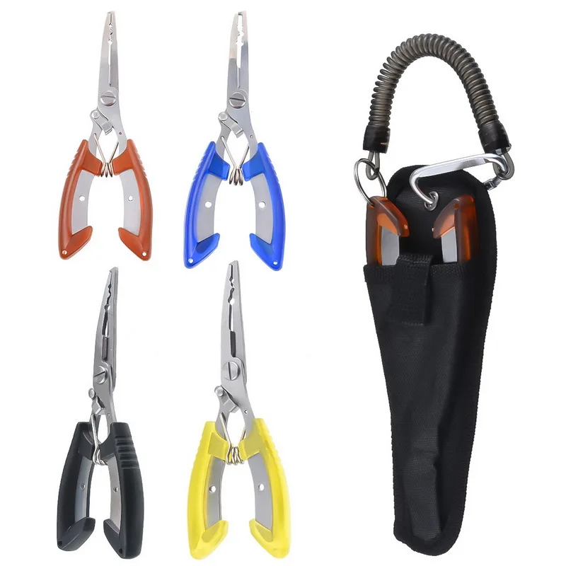 

1PC Stainless Steel Curved Nose Fishing Pliers Fishing Braid Cutters Scissors Small Fish Hook Remover Multifunction Fishing Tool
