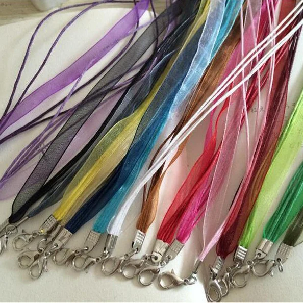 

8PCS DIY Jewelry Accessories Waxed Cotton Thread Rope Chiffon Wax Necklace Rope Ribbon Necklace 3+1 Wax Rope