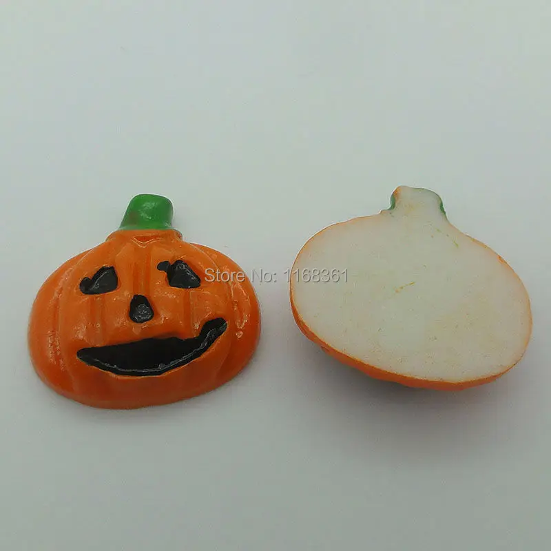 1pcs/lot resin flat back Halloween amiable pumpkin 25mm Cabochons Scrapbooking Hair Bow Center DIY Christmas decration C104-9