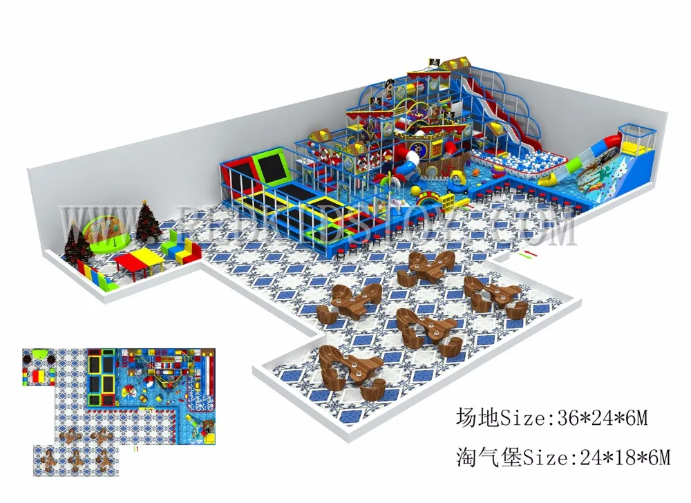 2018 новейшие индивидуальные большой коммерческого развлекательного оборудования дети Закрытый Софт Детские площадки