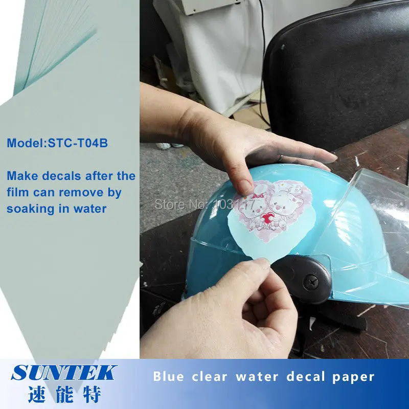 Blue Clear water transfer paper