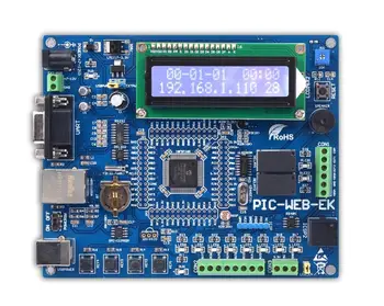 

New PIC microcontroller learning development board Ethernet PIC-WEB-EK PIC18F97J60