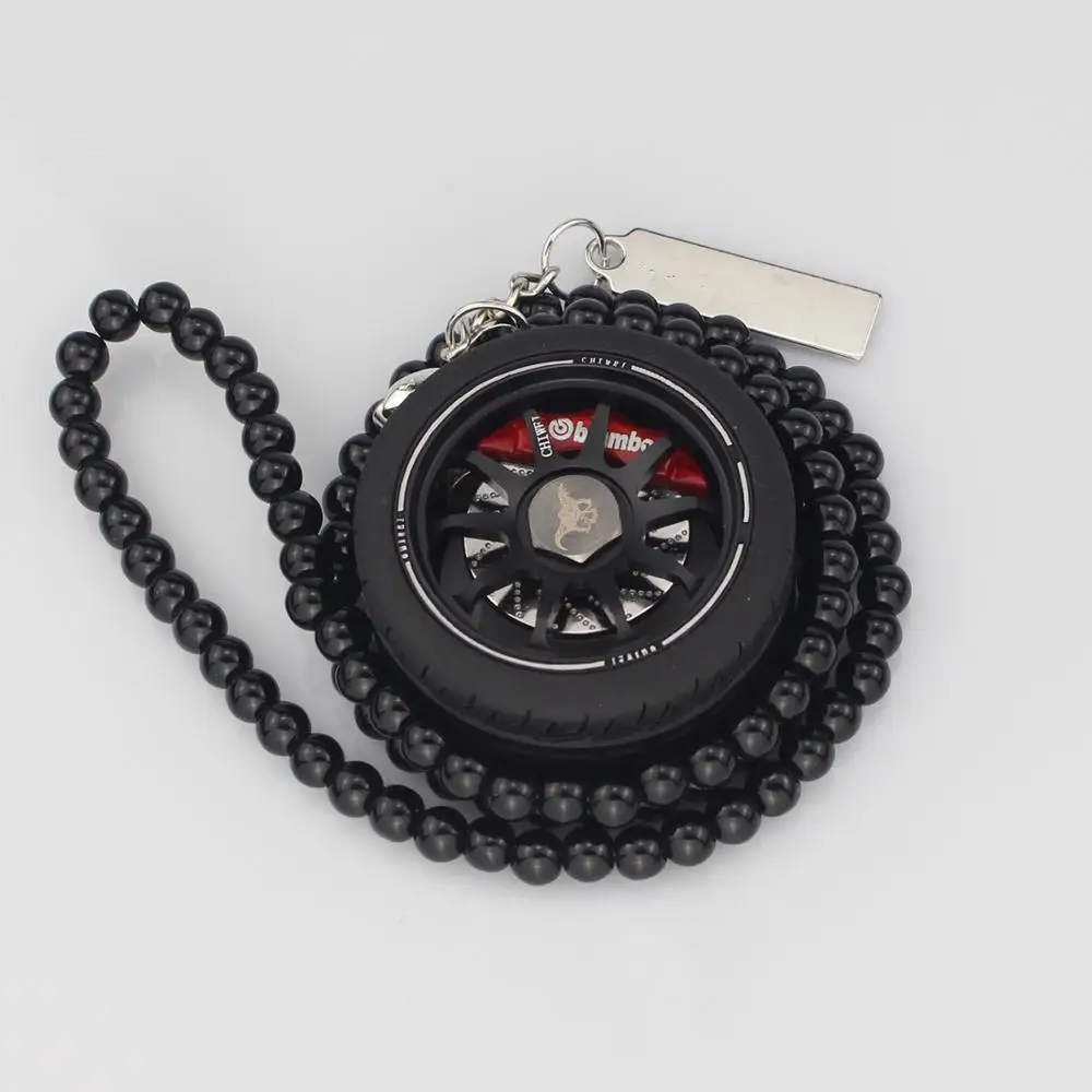 

Auto Interior Accessories Decoration Wheel Key Chain Hanging Car Pendant Rearview Mirror Keychain Hanging Ornaments Car Styling