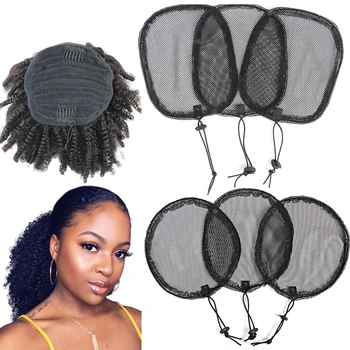 

Alileader Good Quality 1Pcs Ponytail Hair Net For Making Ponytail With Adjustable Strap Weaving Wig Caps Poney Tail Wig Maker