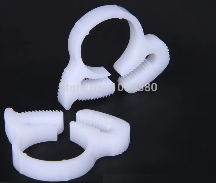 

50x Hose Tube Plastic Clamp Clip Holder Dia. 10.4mm to 14.3mm Soft Pipe Snap-on Snap Adjustable Grip Collar Collar