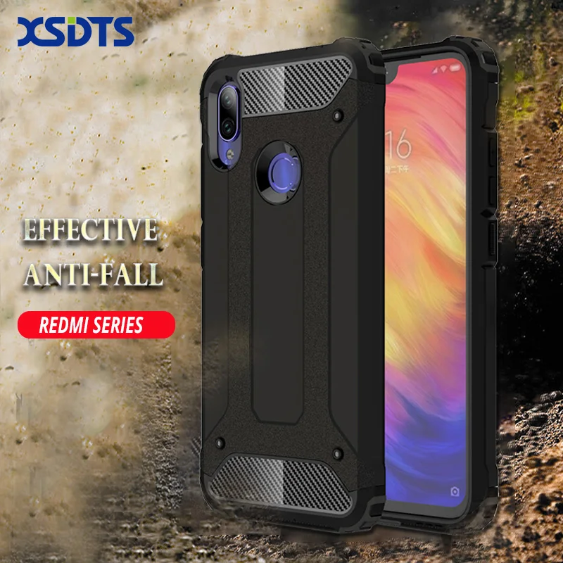 Armor Case For Xiaomi Redmi Note 10 10S 9T 9 Power 9S 8 8T Pro Max Plus 8A 9A Prime 4G 5G Hybrid PC Silicon Phone Cover | Мобильные