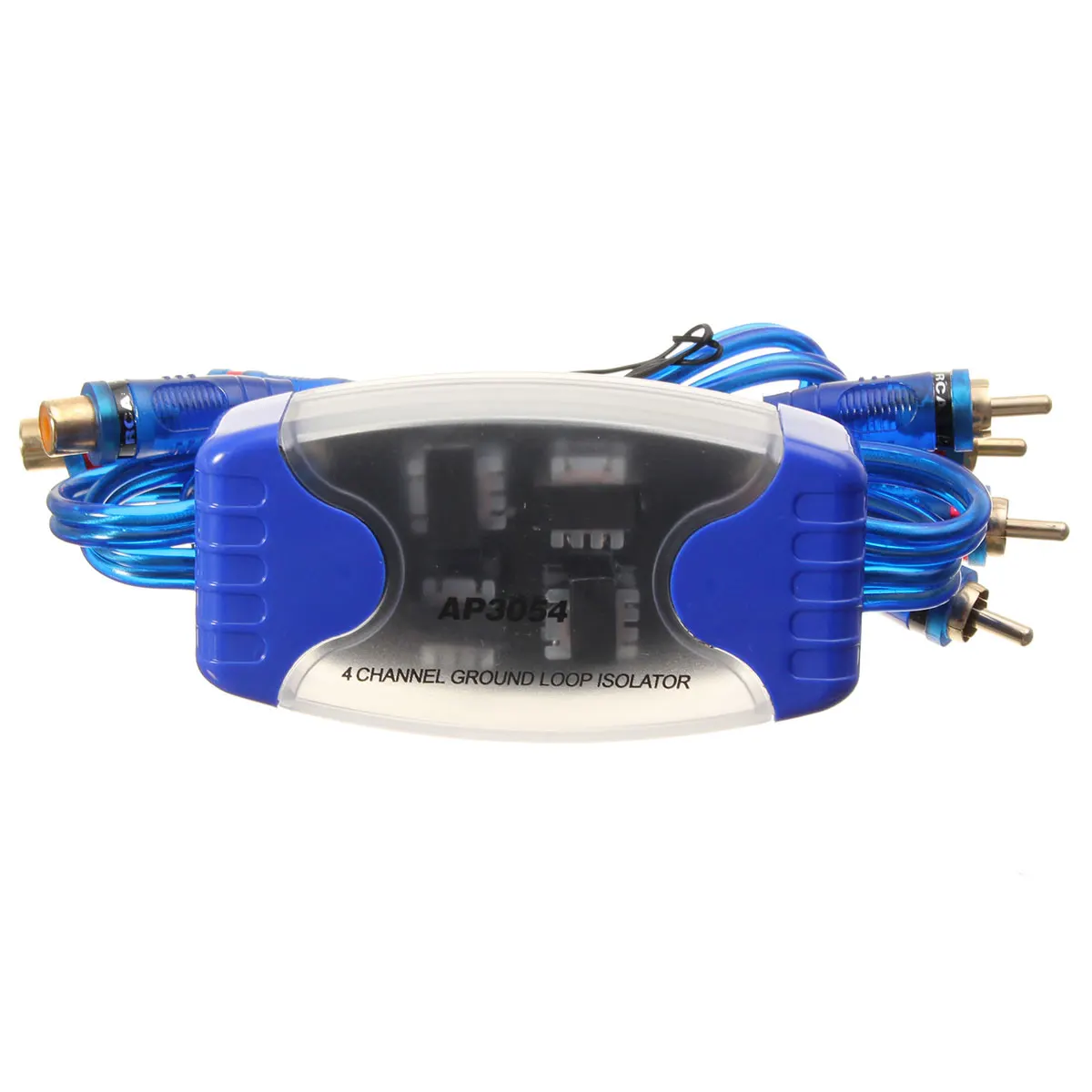 Универсальный синий линейный шумоподавитель 4 канала RCA заземление петли изолятор 9 см x 4,5 см x 2,2 см