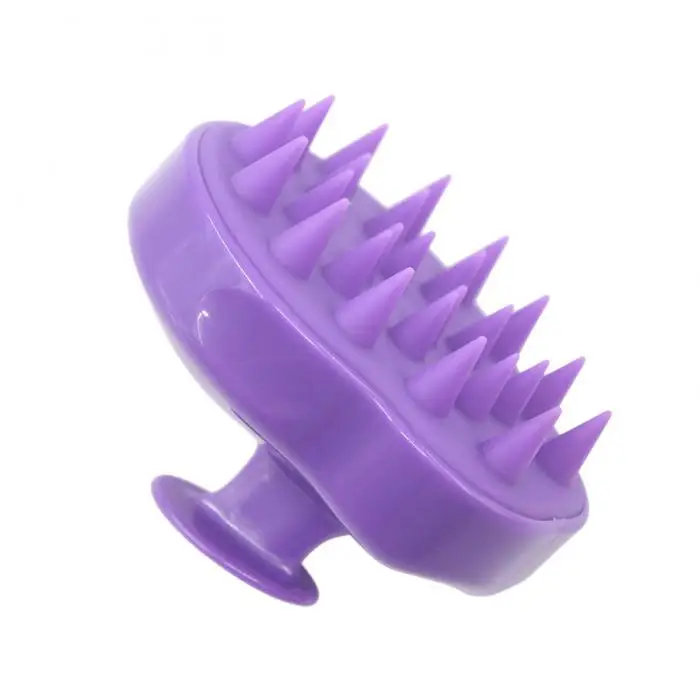 Spa Massage Brush Silicone Head Body Shampoo Scalp Comb Hair Washing Shower Brush TK-ing