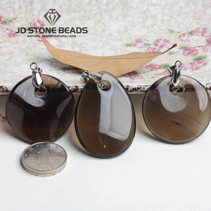 

Free Shipping Natural Smoky Quartz Pendant New High Quality Assorted Natural Stone Wholesale Charms