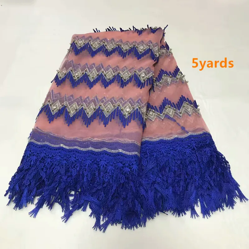 

African Net Lace Embroidery Fabric, beautiful Lace Fabric Good Quality For Bride, Newest beads Tulle Lace Sewing nlyA091