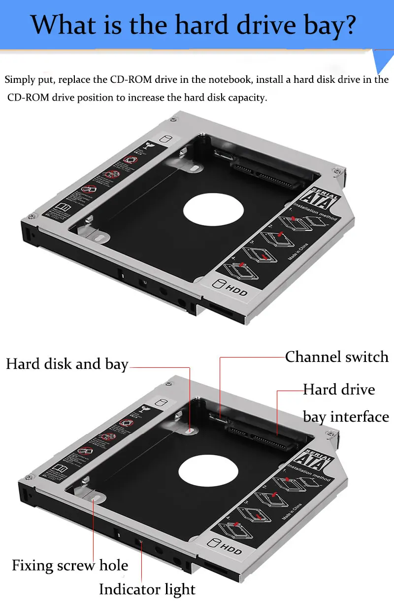 Жесткий диск HDD SSD IDE/SATA HDD Caddy 2nd для hp павильон G6-2000 G6Z-2000 G6-2100 G6-2348SG G6-2000sl(подарок оптический диск